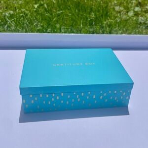 Blue Gold Gratitude Box